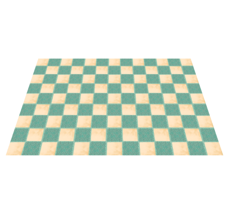 CHECKERED PAST AREA RUG mosaic floor tiles - TenStickers