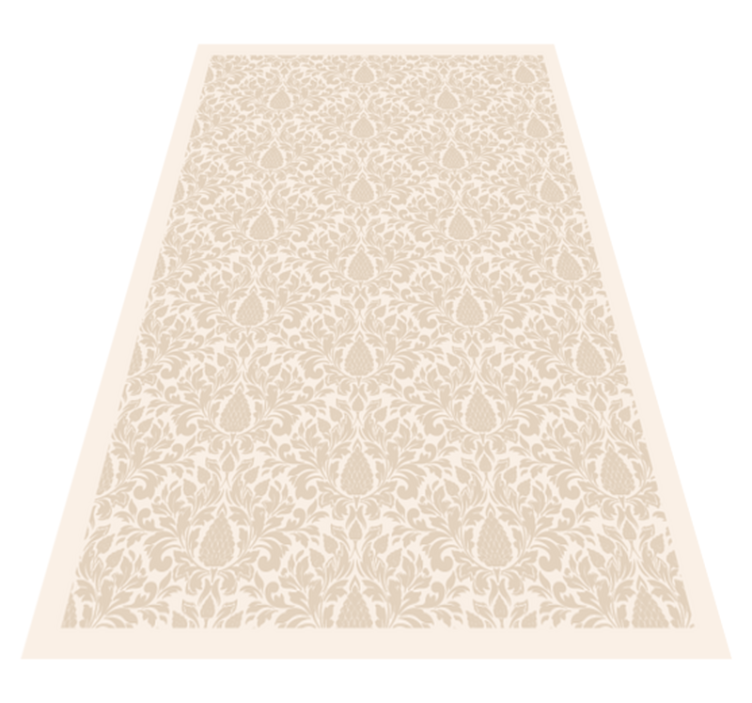 Elegant Floral Motif nature vinyl rug - TenStickers