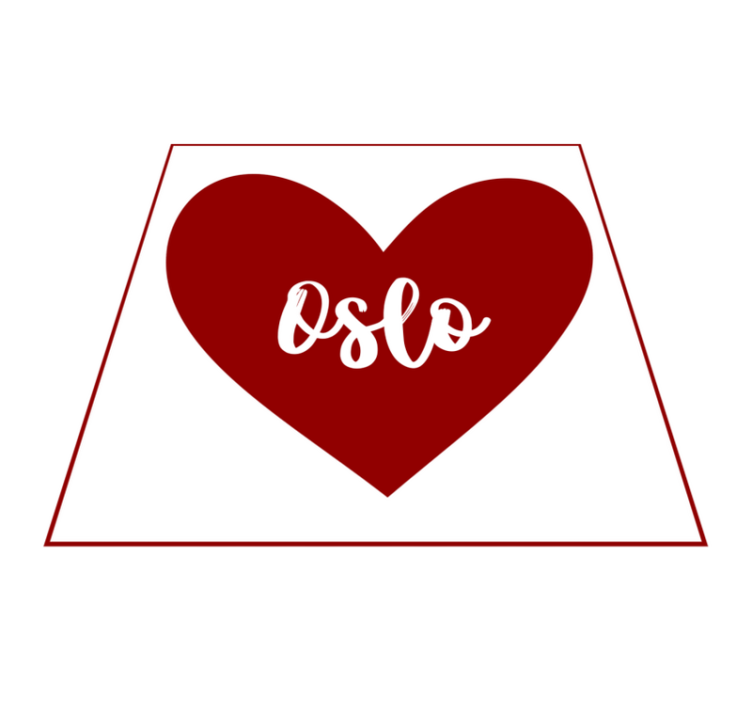 Heart Oslo custom vinyl rug - TenStickers