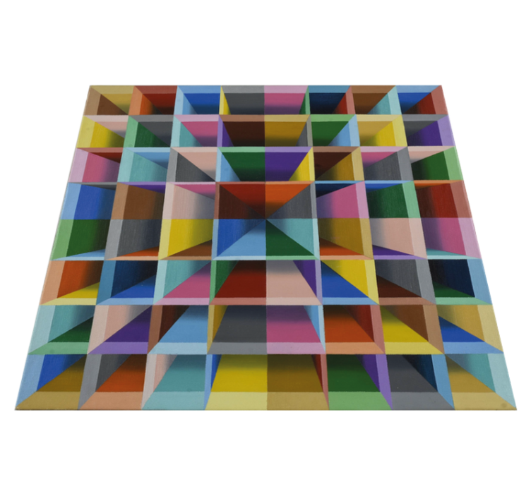 Modern art colorful cube holes modern rug - TenStickers