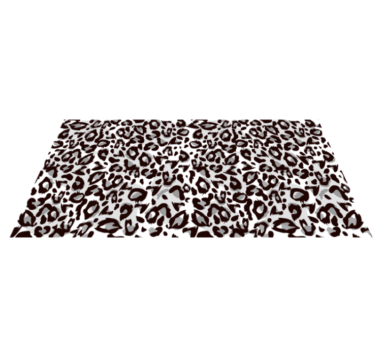 Leopard strokes motif animal print vinyl rug - TenStickers