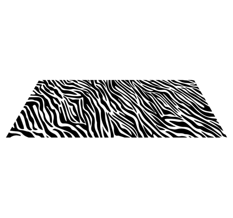 Thin zebra stripes animal print vinyl rug - TenStickers
