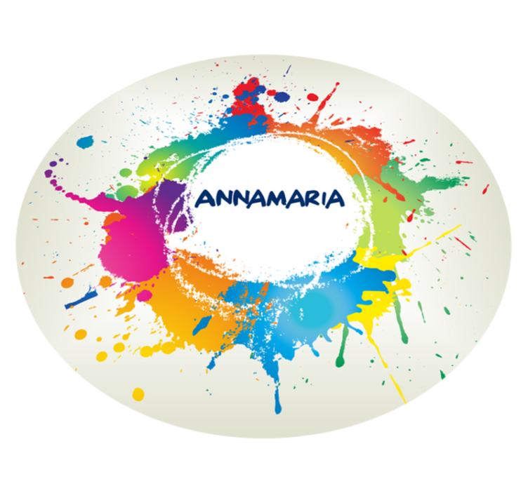 Splashes with name teenage bedroom vinyl rug - TenStickers