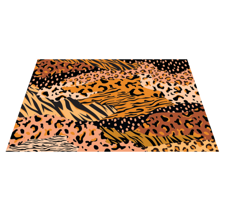 Different animal prints animal print vinyl rug - TenStickers