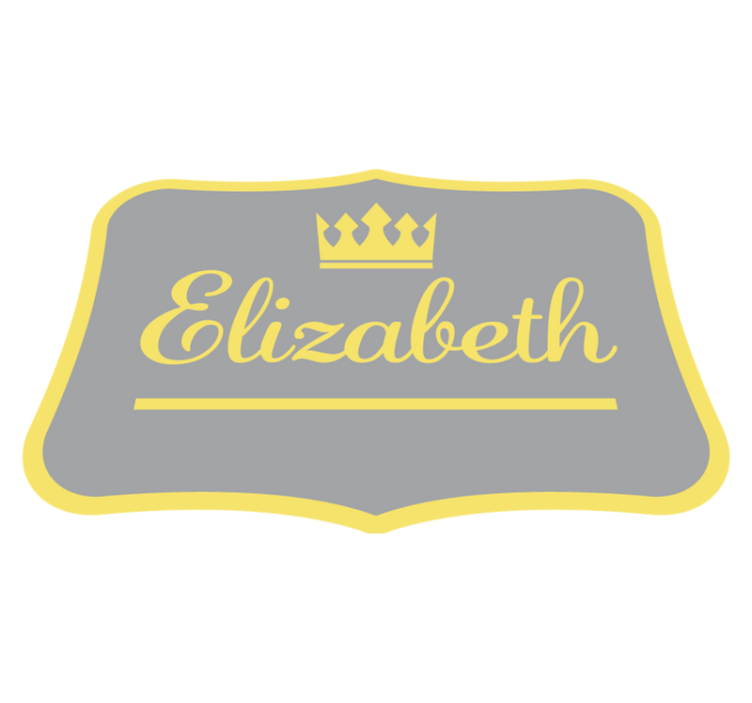 Personalised royal crown entrance hall vinyl rug - TenStickers