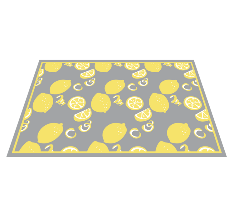 Citrus fruit motif kitchen vinyl rug - TenStickers