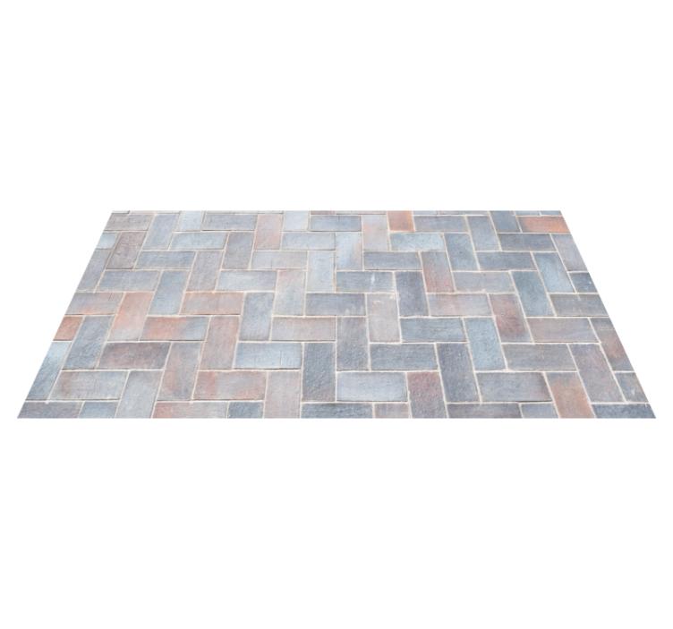 STONE BASKETWEAVE PATTERN bathroom vinyl rug - TenStickers