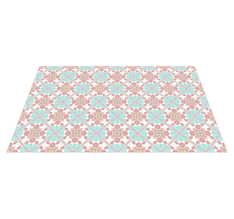 Pink mandala tiles  tile carpet - TenStickers
