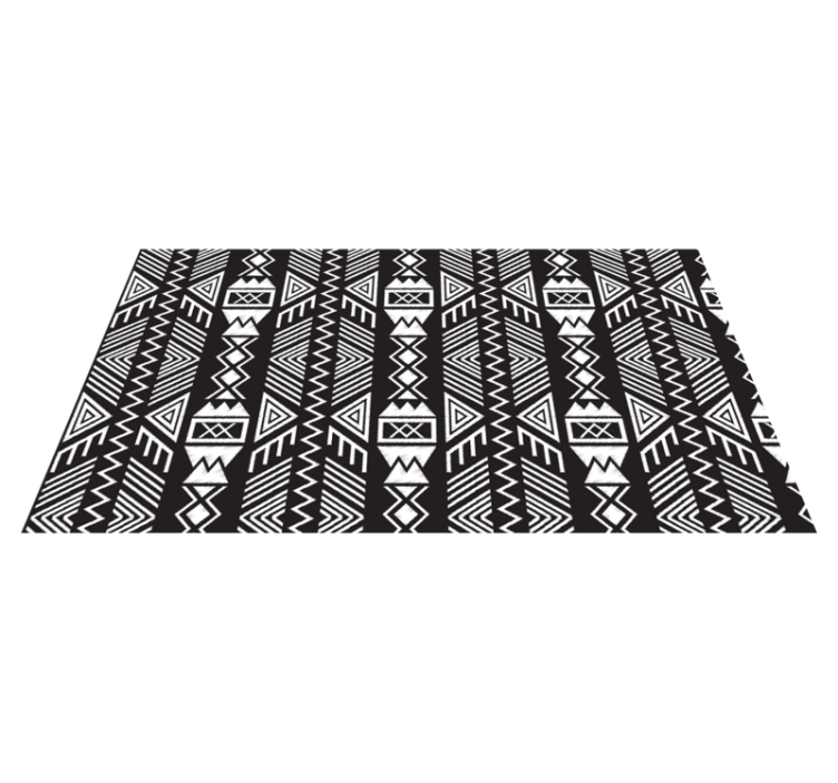 Tribal grey pattern bathroom vinyl rug - TenStickers