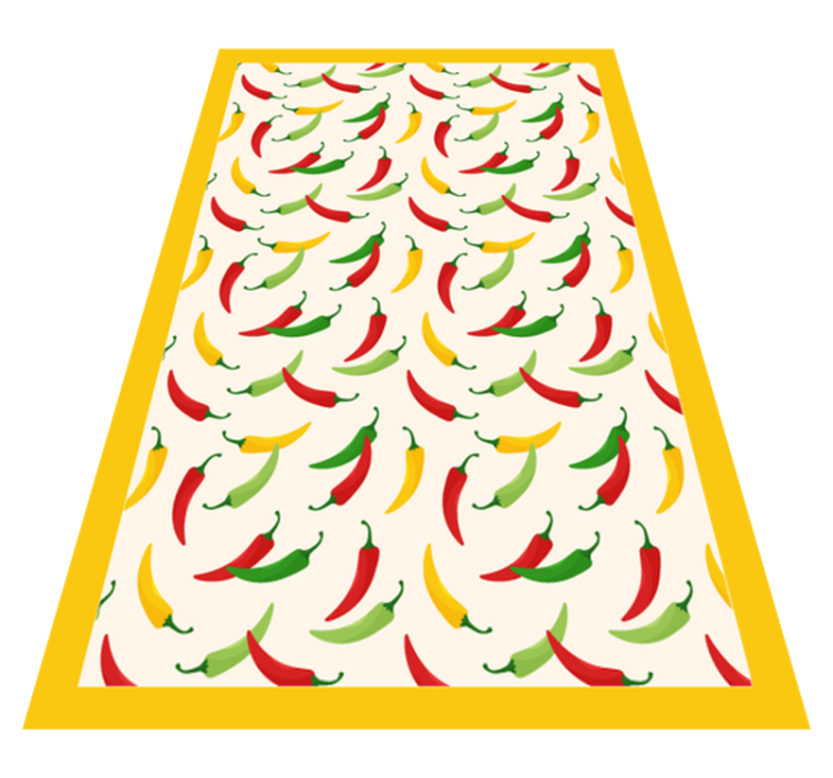 Chili pepper motif kitchen vinyl rug - TenStickers