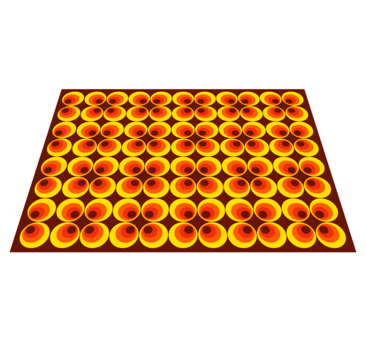 Vibrant Round Motifs texture vinyl rug - TenStickers