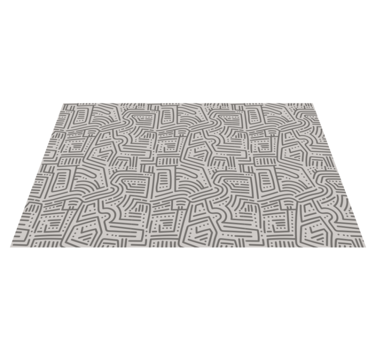Nordic style abstract gray nordic vinyl rug - TenStickers