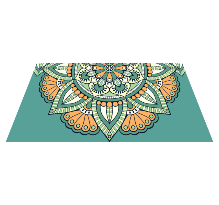 ornamental beautiful geometric  vintage rug - TenStickers