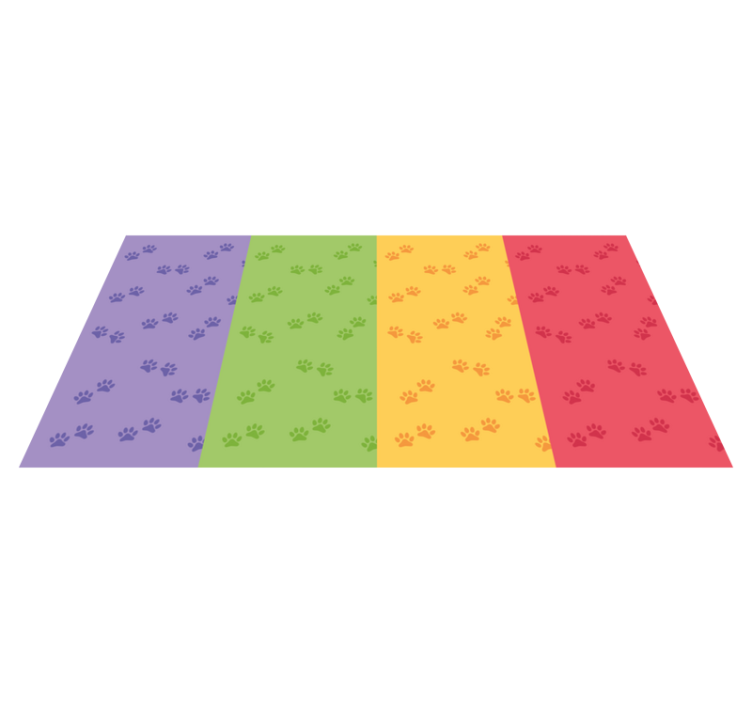 Paw pattern animal vinyl rug - TenStickers