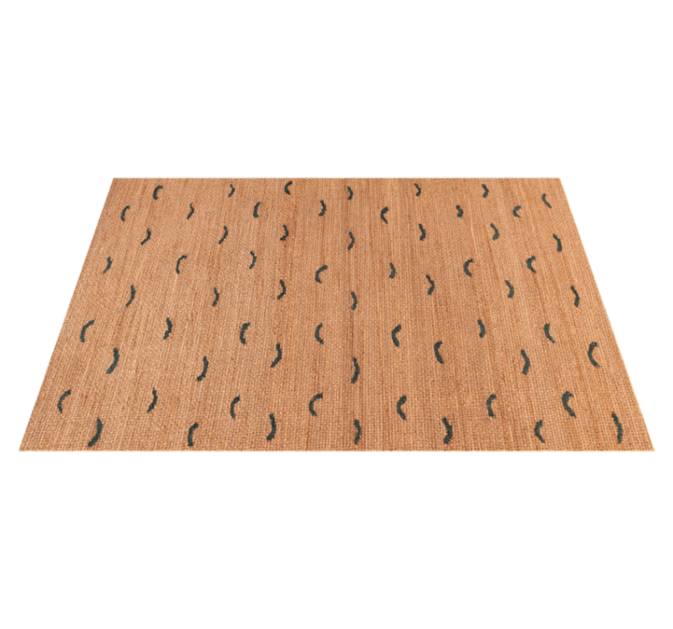 Jute beige imitation animal print vinyl rug - TenStickers
