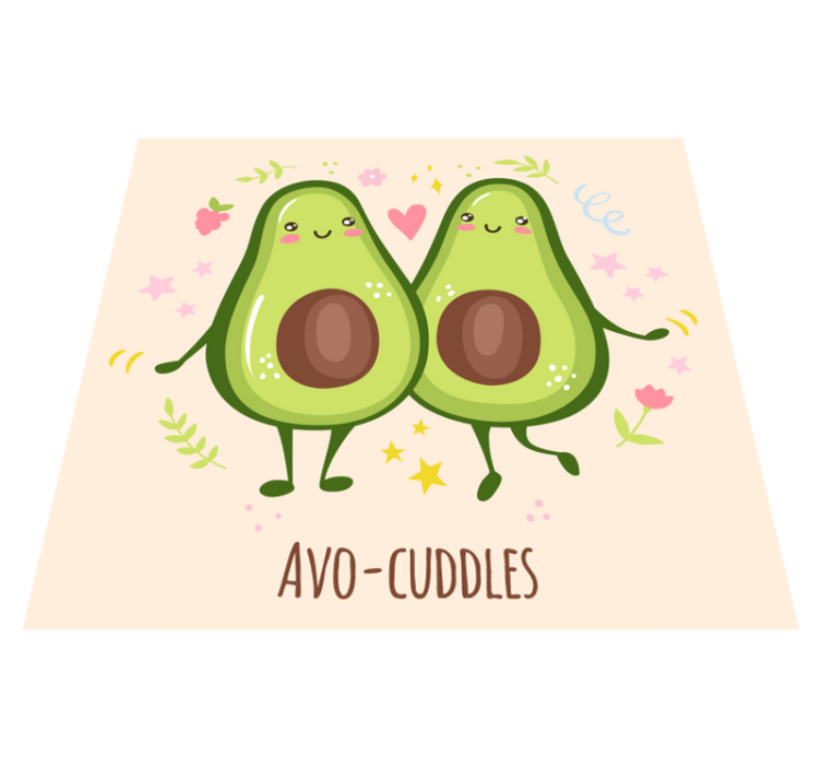Avo-cuddles custom vinyl rug - TenStickers