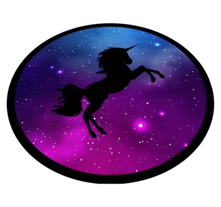 Magical unicorn scene kids vinyl rug - TenStickers