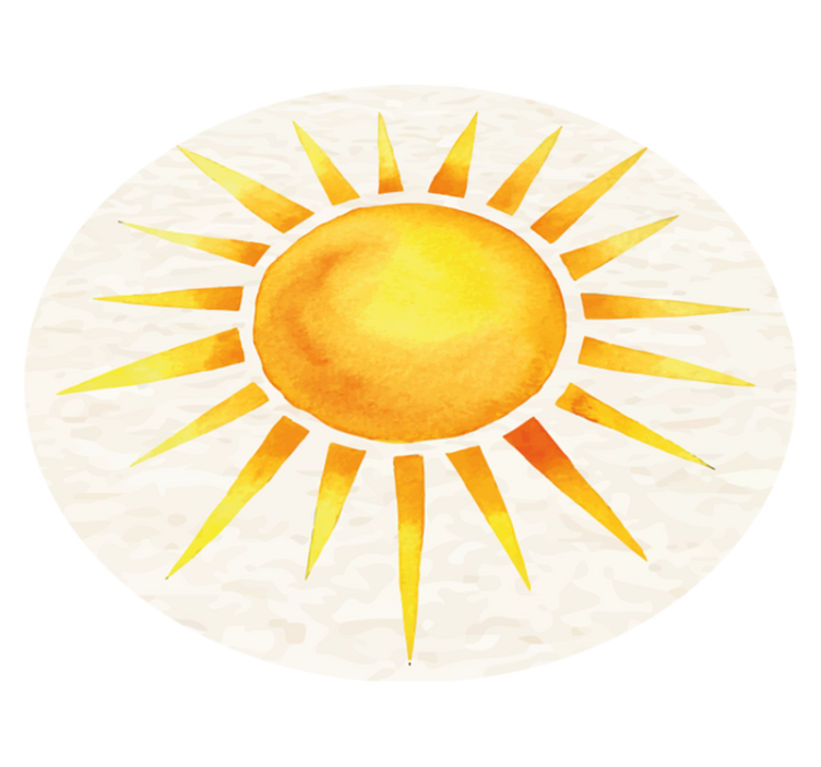 Sunny Burst nature vinyl rug - TenStickers
