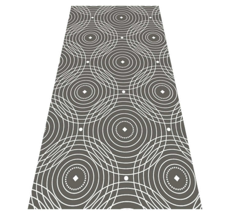 Kitchen nordic fused circles nordic vinyl rug - TenStickers