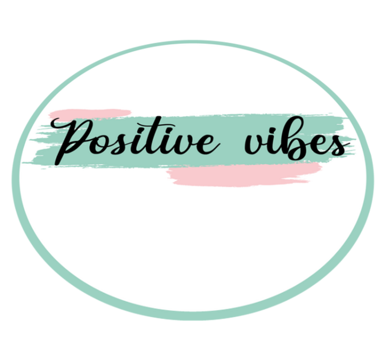 Positive Vibes custom vinyl rug - TenStickers