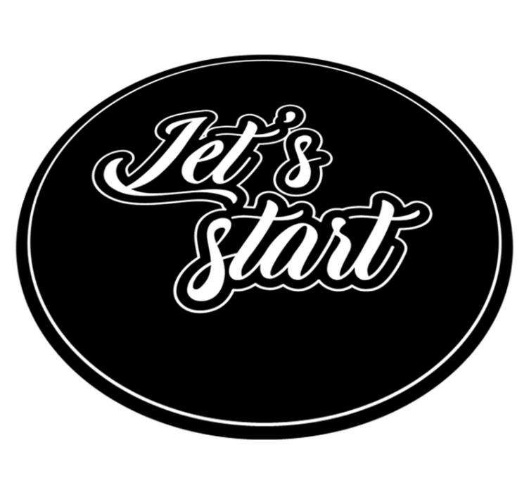 Let's start quote custom vinyl rug - TenStickers