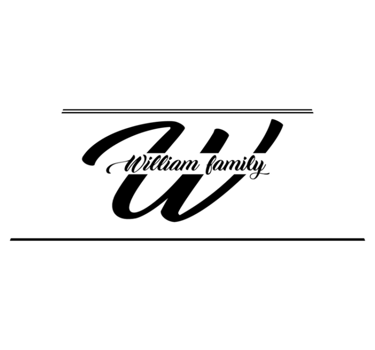 Big initial family name  entrance hall tile - TenStickers