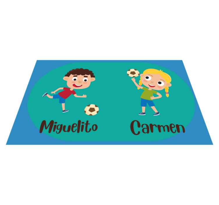 Football player personalised mat - TenStickers