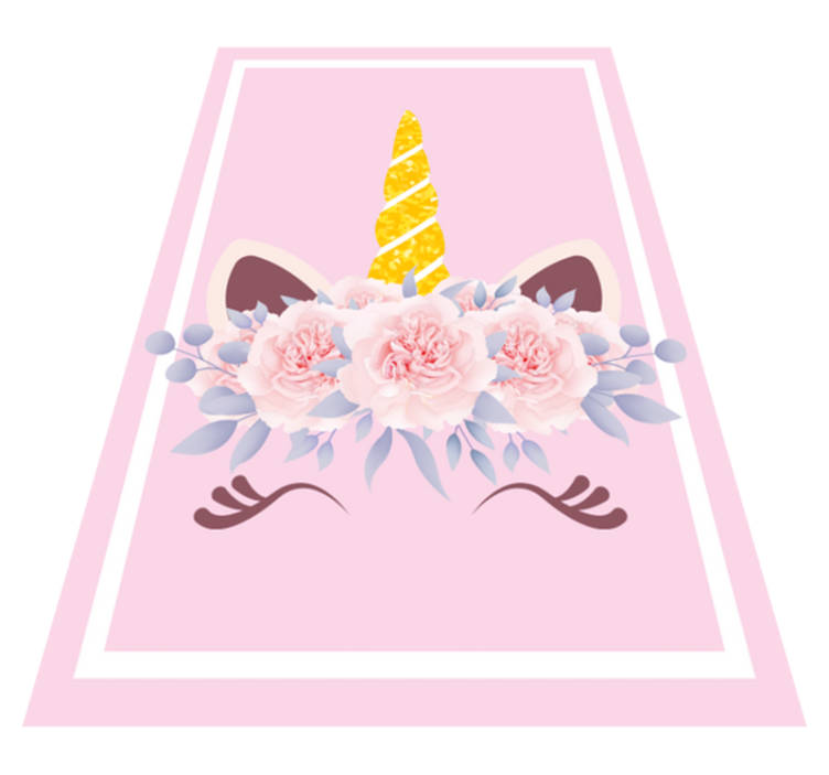 Unicorn with roses baby play mat - TenStickers