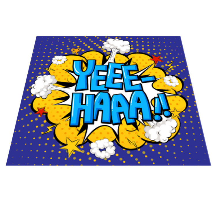 Comic action burst teenage bedroom vinyl rug - TenStickers
