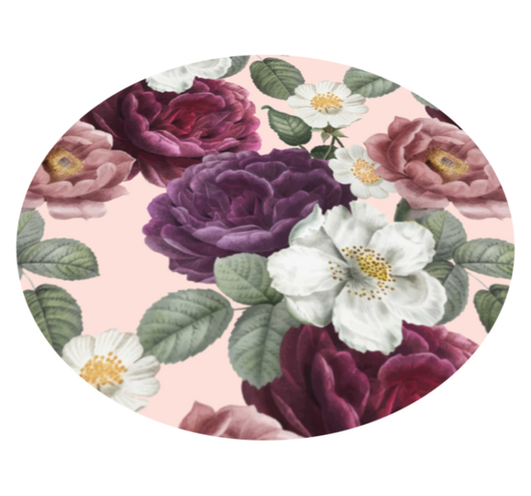 Elegant blossom arrangement floral vinyl rug - TenStickers
