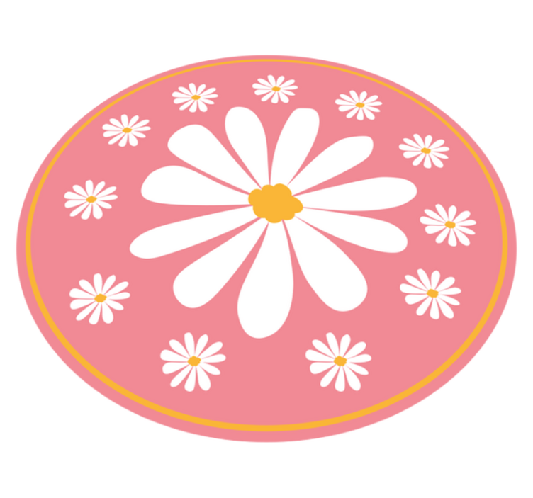 Pink Flower Arrangement floral vinyl rug - TenStickers