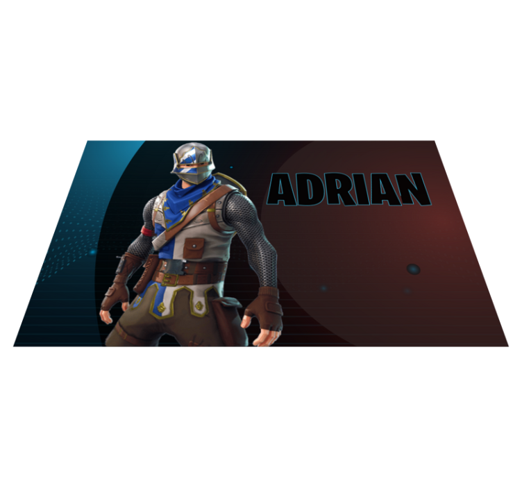 Heroic gaming character teenage bedroom vinyl rug - TenStickers