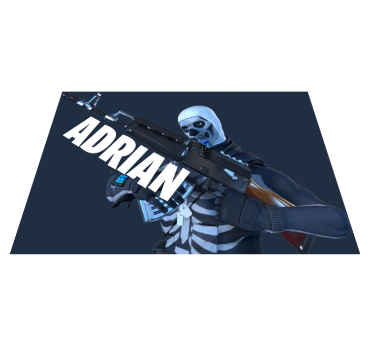 Custom game skeleton teenage bedroom vinyl rug - TenStickers