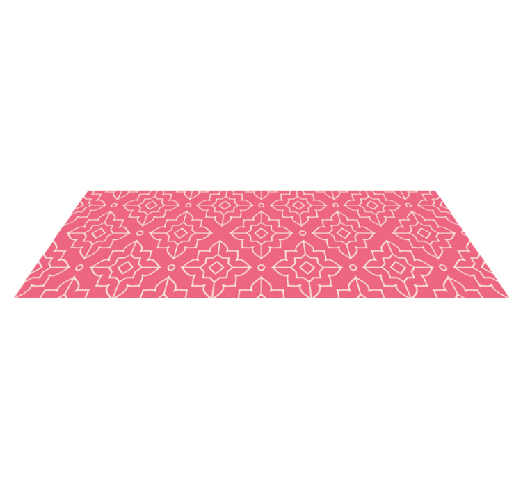 Pink lattice motif geometric vinyl rug - TenStickers