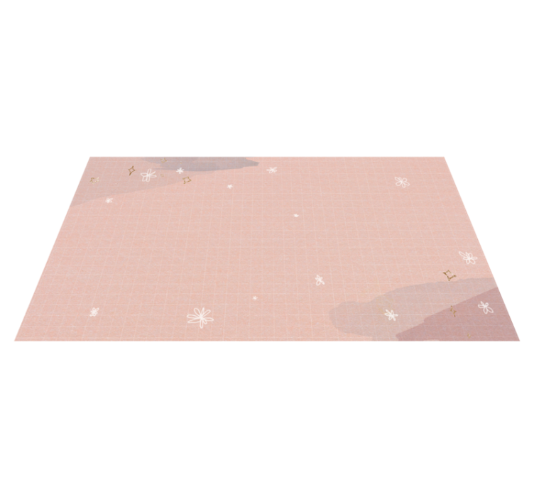 Minimalistic beige design star vinyl rug - TenStickers