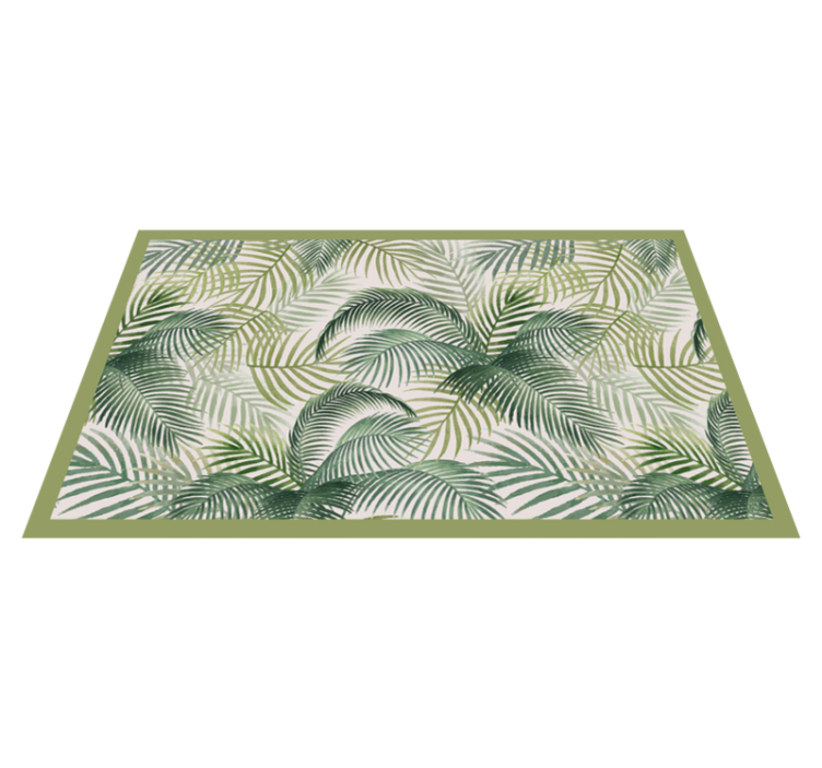 Palm tree leaves nature vinyl rug - TenStickers