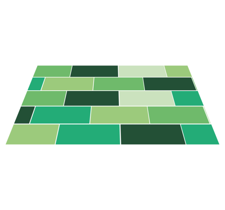 Green tones tile vinyl carpet - TenStickers