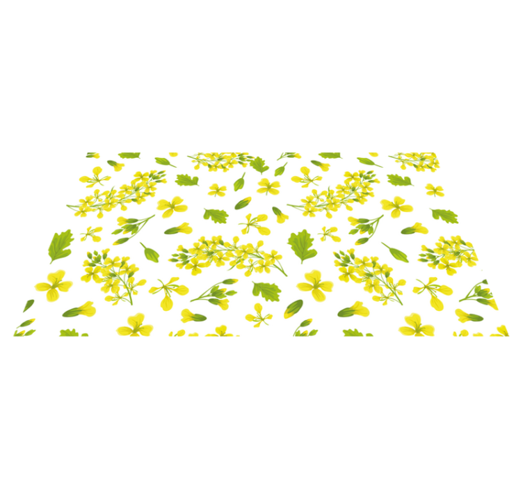 Blooming Joy floral vinyl rug - TenStickers
