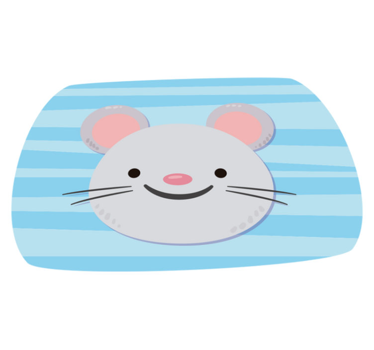 Cute Mouse Face kids vinyl rug - TenStickers