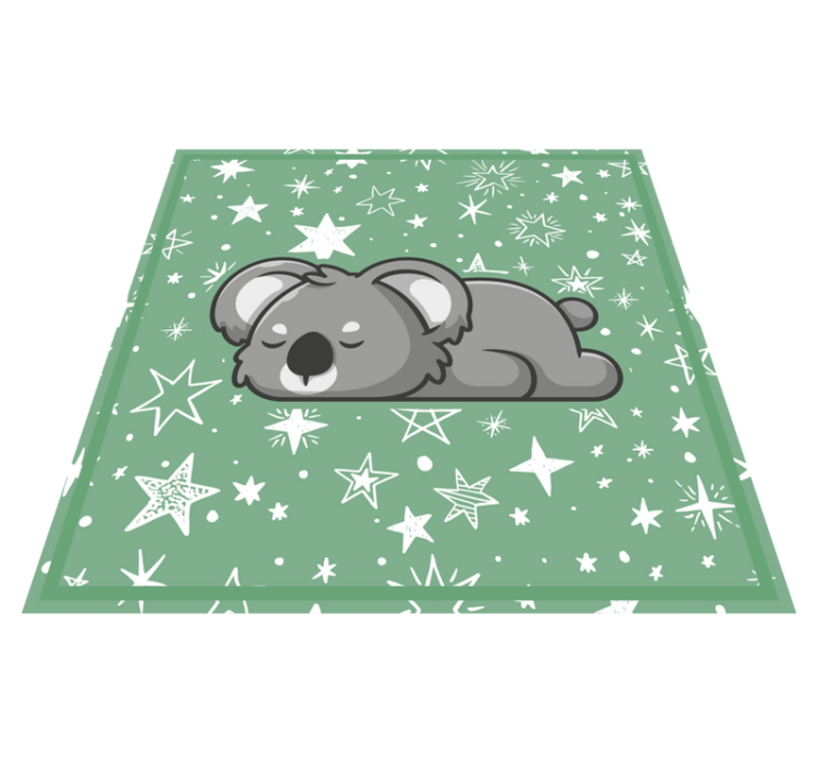 Sleeping Koala Stars kids vinyl rug - TenStickers