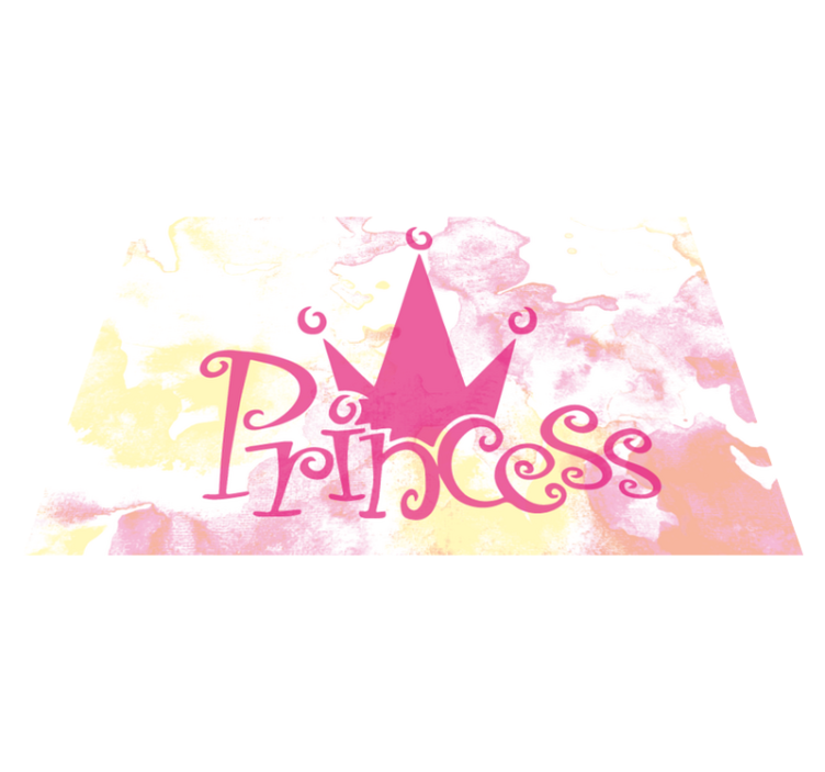 Princess Crown Theme nursery vinyl rug - TenStickers