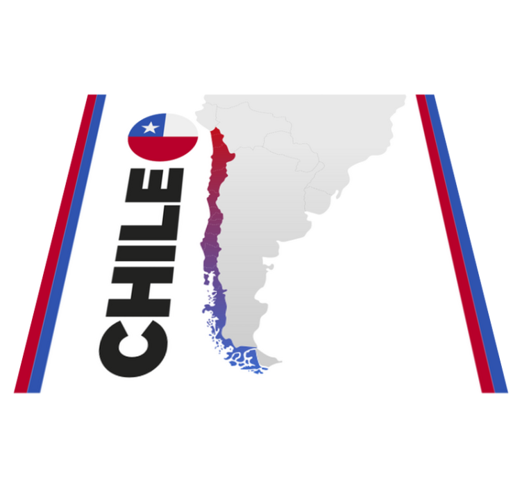 Chile Map world map vinyl rug - TenStickers