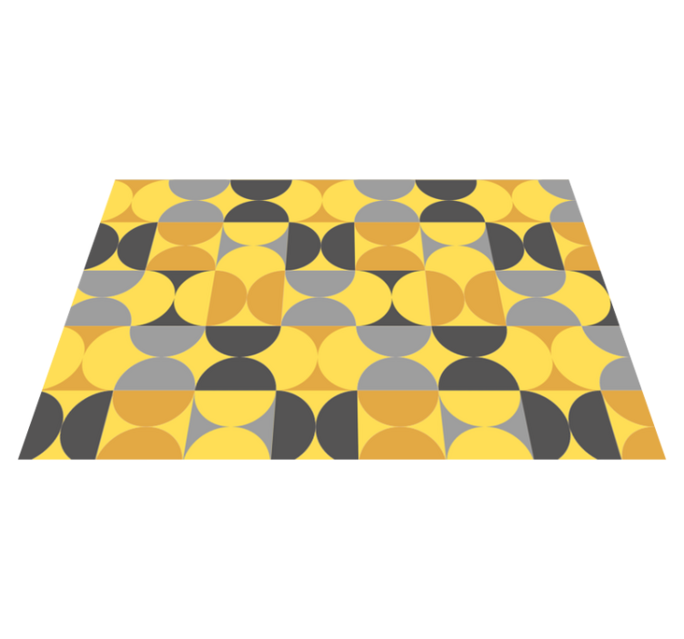 Geometric vinyl rug circular pattern design - TenStickers