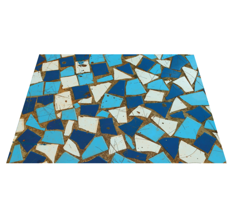 Mosaic vinyl rug in mosaic tile patterns - TenStickers