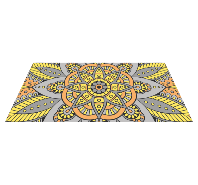 Mandala vinyl rug with elegant mandala design - TenStickers