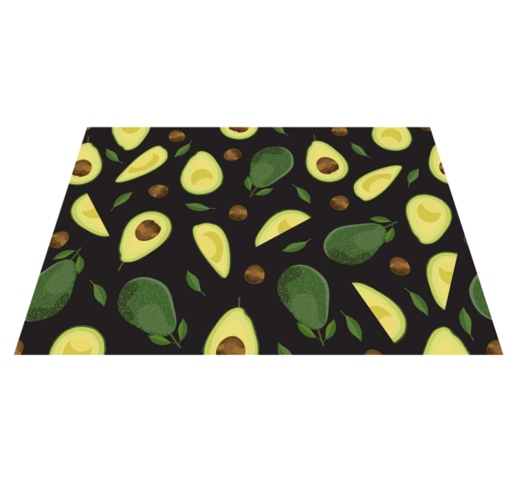 Avocado Motif kitchen vinyl rug - TenStickers
