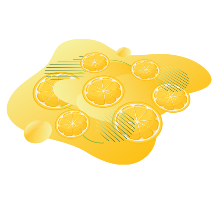 Lively citrus pattern kitchen vinyl rug - TenStickers