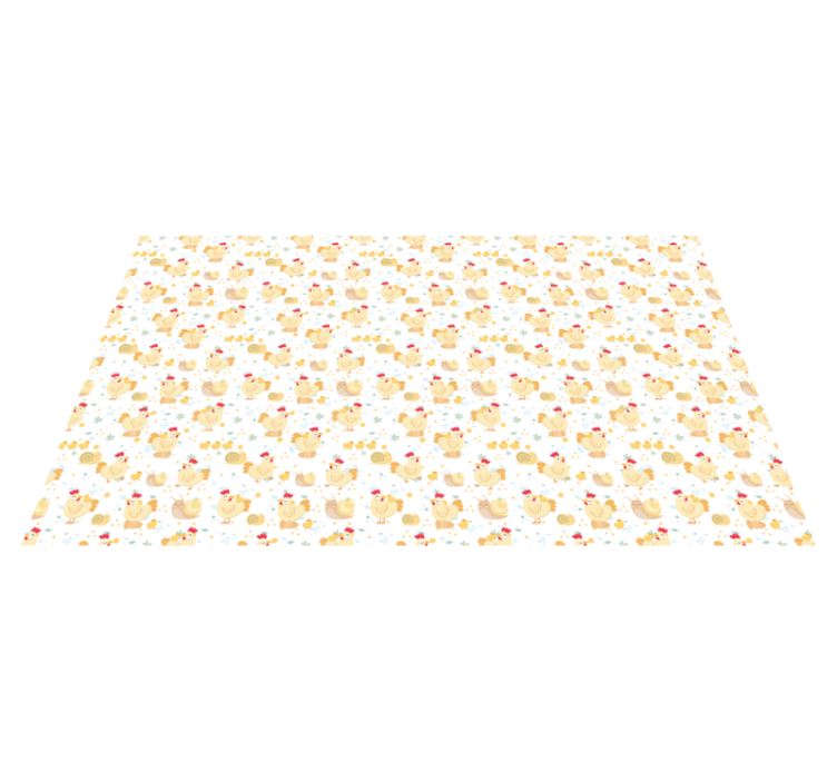 Cute Chick Motif kids vinyl rug - TenStickers