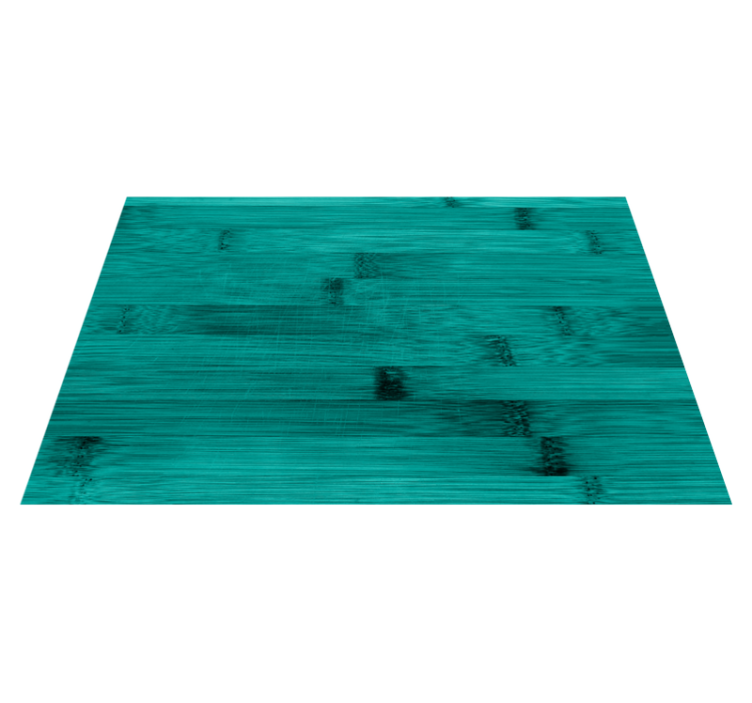 Teal turquoise texture wood effect vinyl rug - TenStickers