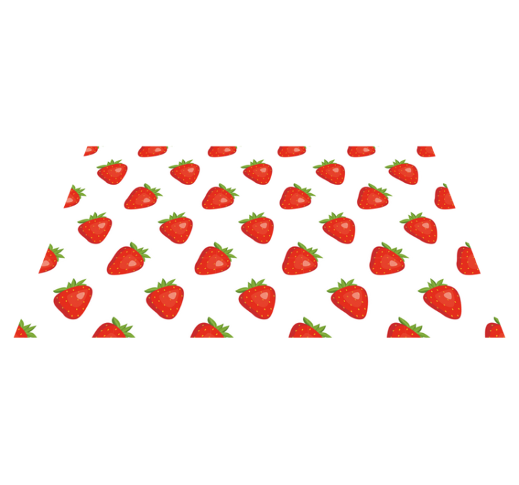 Strawberry Concept kitchen vinyl rug - TenStickers